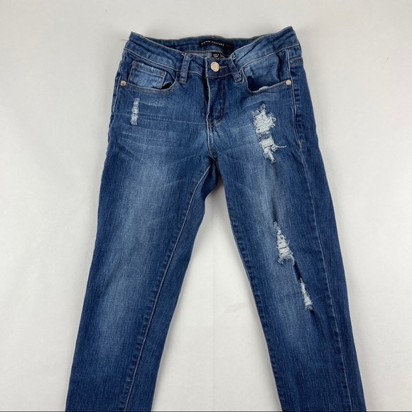 Denim Couture Red Jeans Womens 0 Blue Denim Distressed - Picture 4 of 11